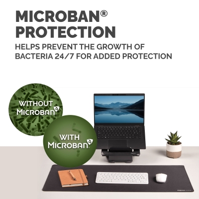 Mousepad birou Fellowes, breyta microban, negru